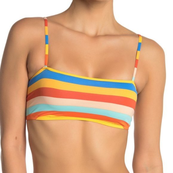NWOT The Bikini Lab Palm Bandeau Bikini Top - Picture 1 of 3
